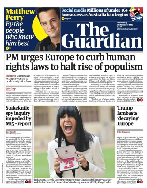 “PM urges Europe to curb human rights law to halt rise of populism”.