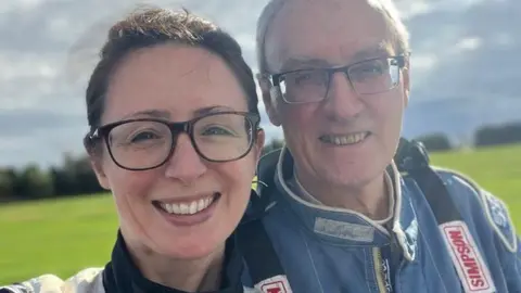 Claire Norman A selfie of Claire and her dad