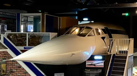 David Lay Auctioneers A mock up of the front section of a Concorde aircraft with steps leading into the cockpit
