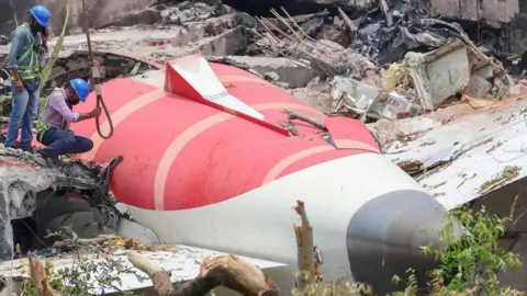 Part of the crashed Air India plane in Ahmedabad.