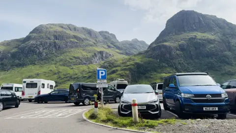 Anna Holligan A busy carpark in Glencoe last month