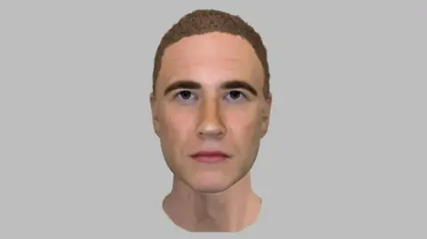 West Yorkshire Police E-fit of a white man with short hair
