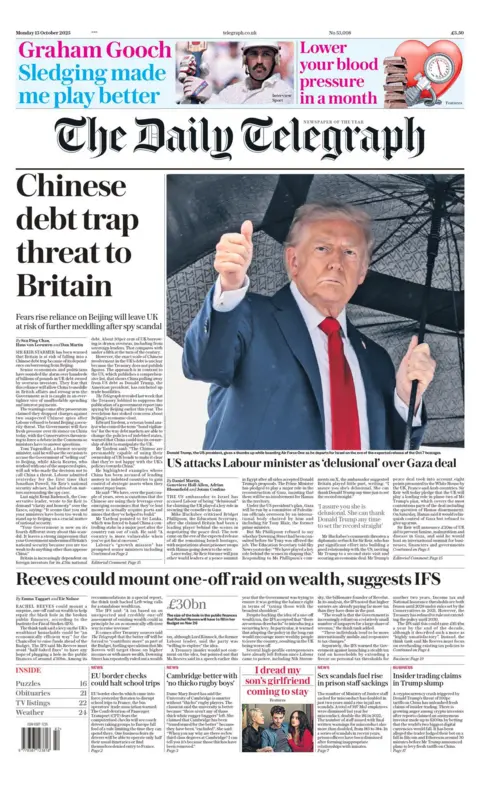  "Chinese debt trap threat to Britain".