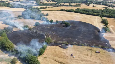 Dan Jessup Blackened land after a blaze took hold