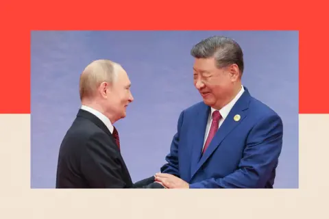 Shutterstock Putin shaking hands with President Xi