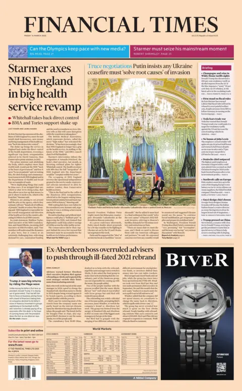 Financial Times Front Page