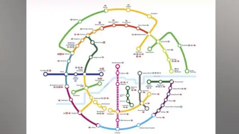 A map of the superloop route