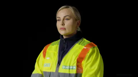Think Respect Sinead Ryan wearing a yellow high vis jacket