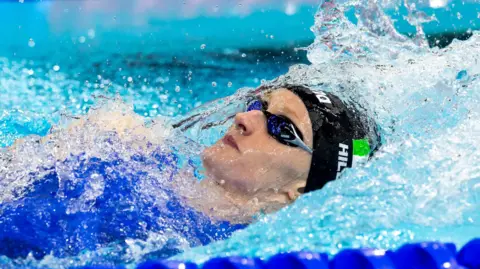 Ireland's Danielle Hill in backstroke action