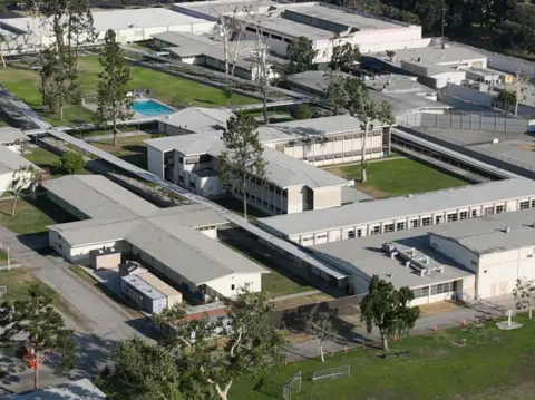 An aerial view of Los Padrinos Juvenile Hall in California