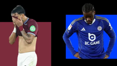 West Ham and Leicester players looking dejected after relegation