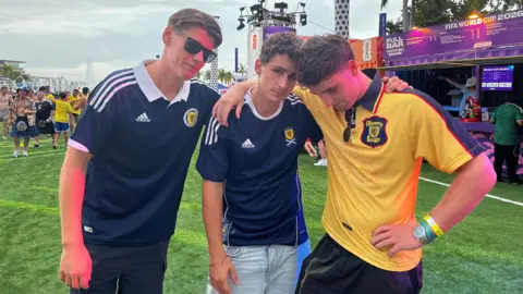 Dejected Scotland fans