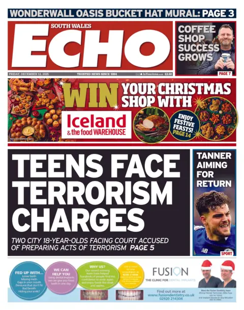 South Wales Echo South Wales Echo front page