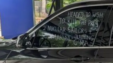  "Headed to Wsh to kill the pres"