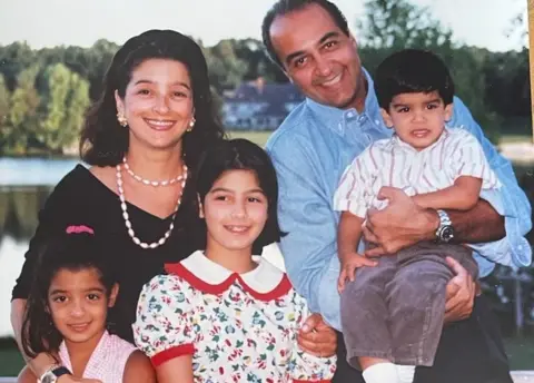 BBC/family photo Morad Tahbaz, with his family