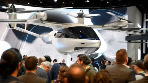 Getty Images Another angle of the flying car designed by Hyundai