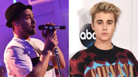 BBC / Getty Justin Timberlake and Justin Bieber