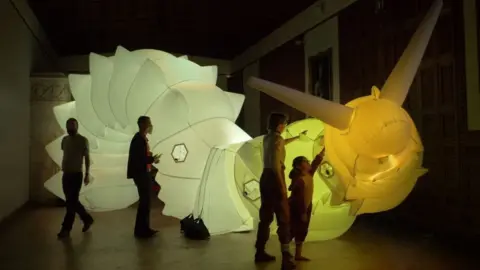 Barnsley Borough Council A 30ft (nine metre) blow-up robot snail