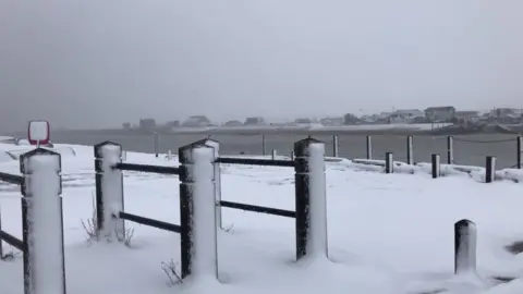 Snow at Bawdsey Quay