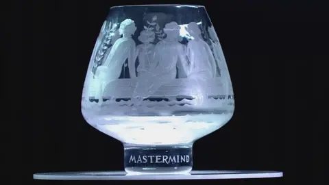 Hat Trick/Hindsight/BBC Mastermind Glass Bowl trophy