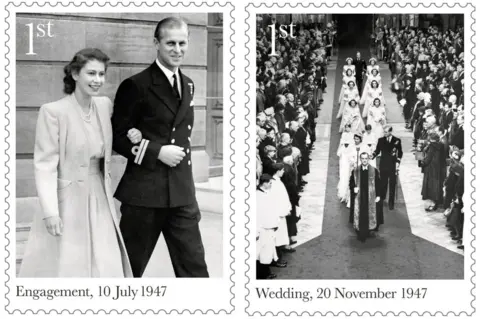 EPA Royal Mail commemorative stamps for the Queen's 70th wedding anniversary