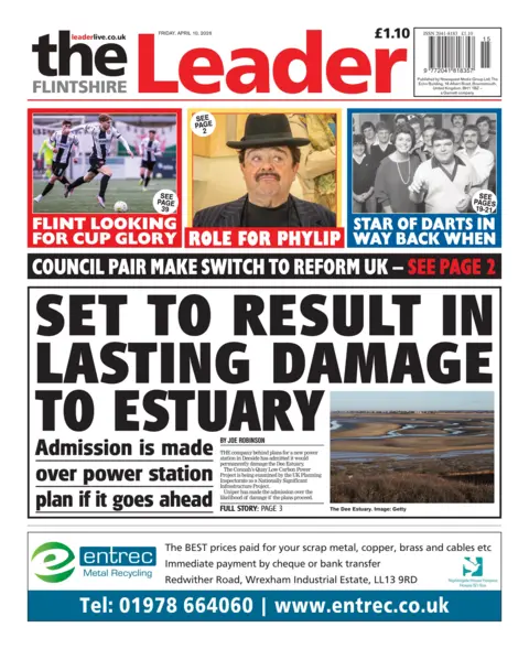 Flintshire Leader Flintshire Leader front page 