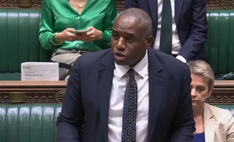 Screen grab taken from Parliament TV of Foreign Secretary David Lammy, issuing an update to MPs in the House of Commons, London, on the Middle East.