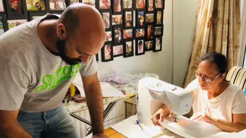 Kiran Dharni Volunteers making PPE