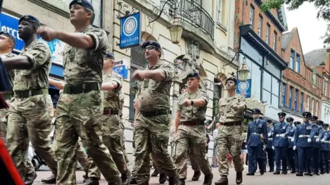 A previous armed forces parade