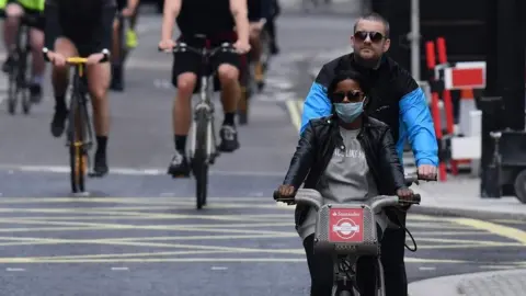 AFP Cyclists in London