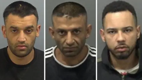 Bedfordshire Police Idnan Akbar, 28, Mohammed Arshid, 37 and David Barnett, 24