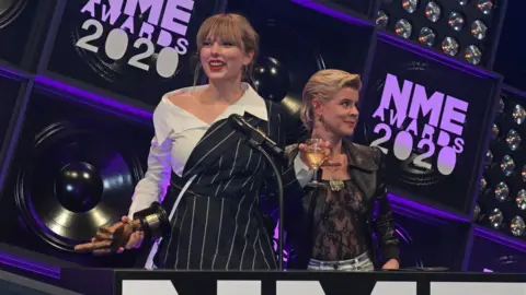 Getty Images Taylor Swift at the NME Awards