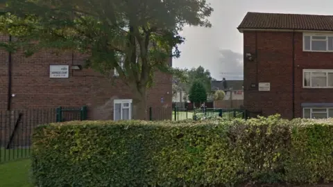 Google Ashfields Court in Newcastle-under-Lyme