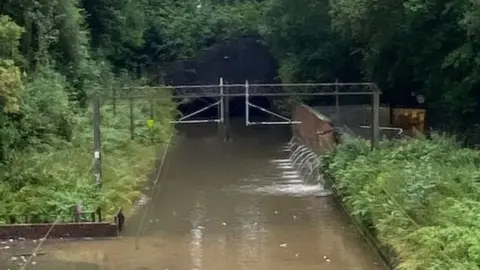 Network Rail Flooded tunnel