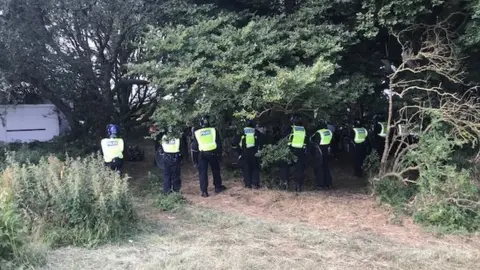 Norfolk Constabulary Line of police officers at the event