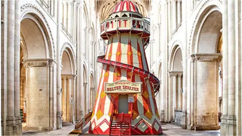 Norwich Cathedral Helter skelter