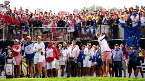 Allsport/Getty Images Day one of Solheim Cup