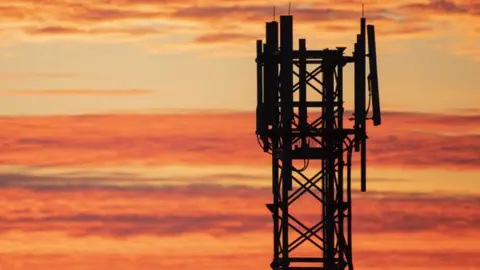 Getty Images 5G mast sunset