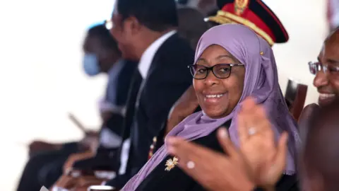 AFP Tanzania's President Samia Suluhu Hassan in March 2021