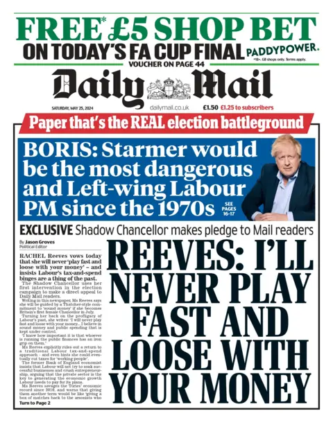 Daily Mail: Rachel Reeves I'll never play fast and loose with your money