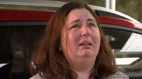 Nine A close up of Erin Patterson crying