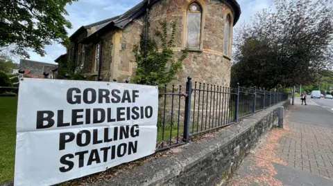 BBC A polling station in Radyr, Cardiff