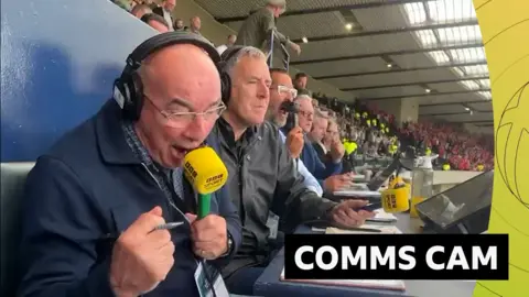 Willie Miller celebrating