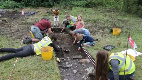 Queen's University Archaeology Excavation site at Down Cathedral