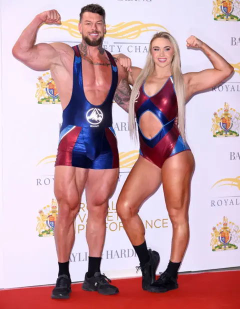 Getty Images Gladiators Jamie Christian Johal and Livi Sheldon attend the Royal Variety Performance at Royal Albert Hall 