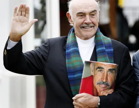 AFP Sean Connery with his book Being A Scot