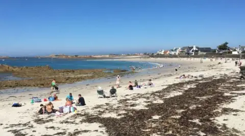 BBC Cobo Bay beach, Guernsey