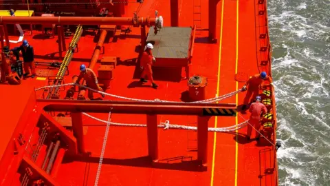 Getty Images a stock image of morring a ship