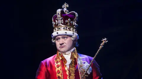 Matthew Murphy Michael Jibson as King George in Hamilton