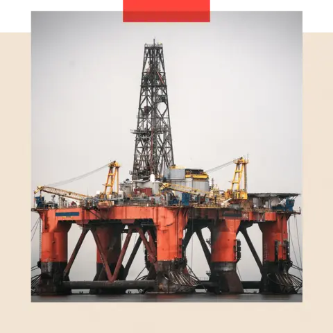 Getty Images An oil rig anchored in the Cromarty Firth